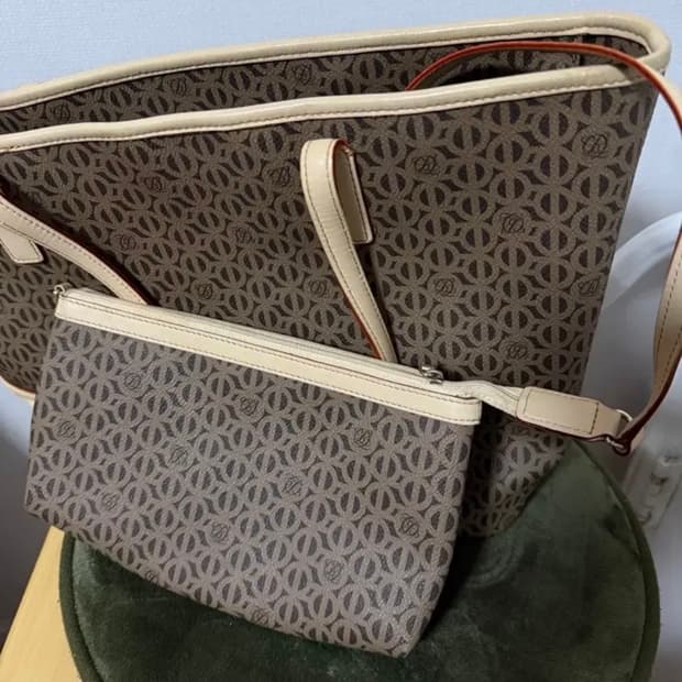 루이까또즈 모노그램 토트백 + 파우치 세트