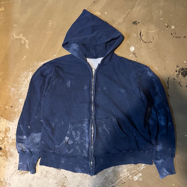 60~70s vintage faded zipup hoodie 