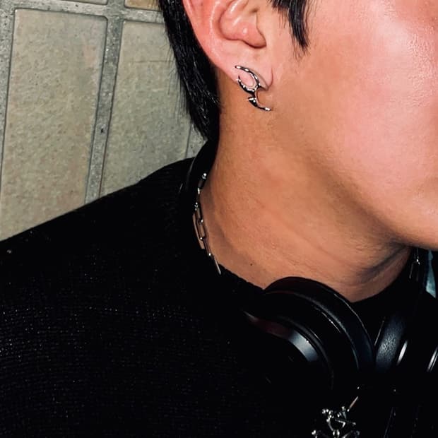 pcr053 Ninja turtle drop tear ear ring