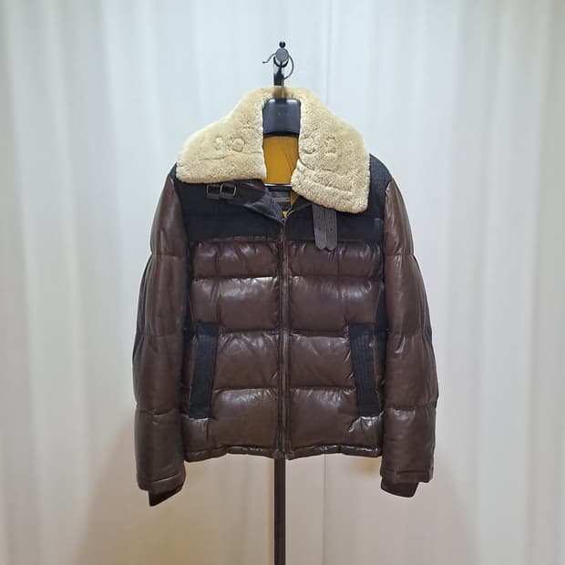 (택포) 시리즈 무스탕 카라 양가죽 다운패딩 105 B173