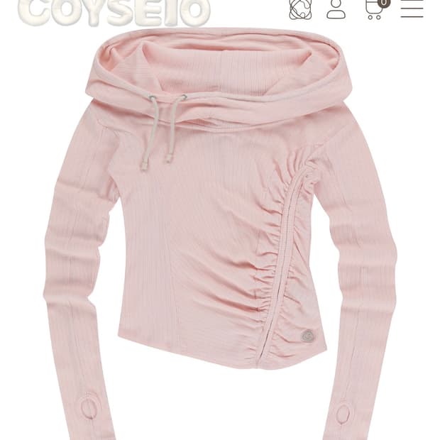 코이세이오 셔링 훅 후디 라이트 핑크