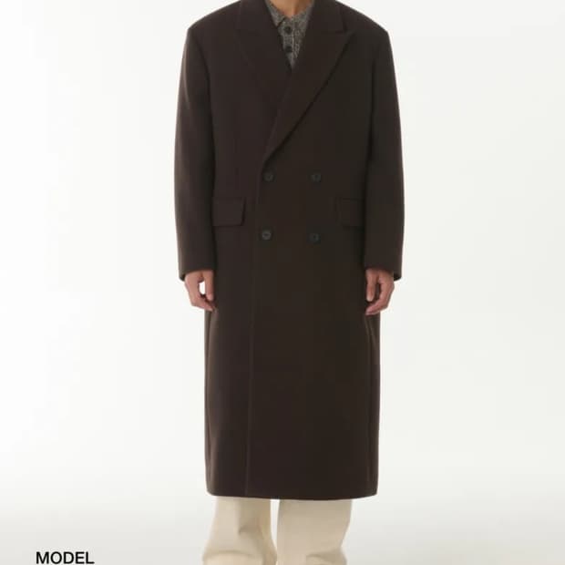 무신사 스탠다드 울 블렌드 빅대디 더블 맥시코트 L