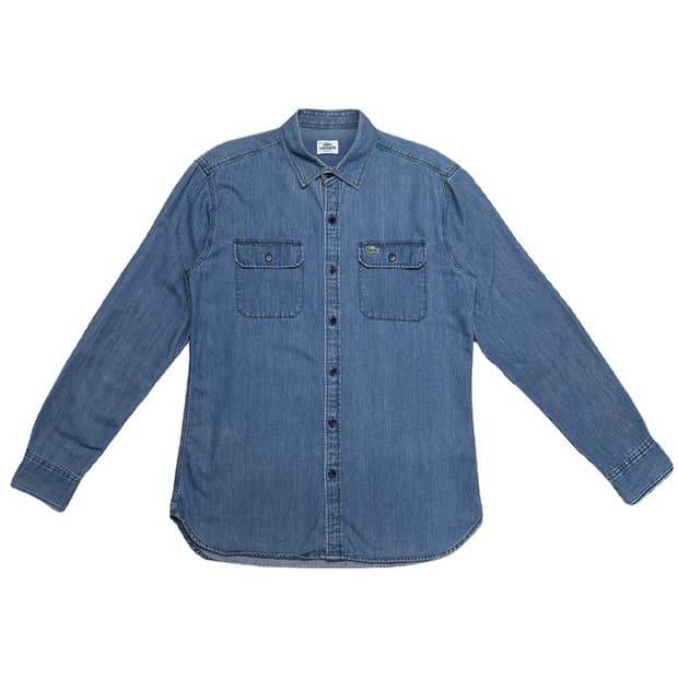 LACOSTE 중청 데님 셔츠 40
