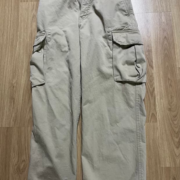 폴로 랄프로렌 키즈 베이지색 카고 면바지