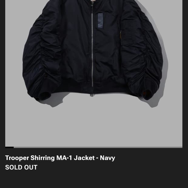 앵글런 트루퍼 셔링 MA-1 네이비