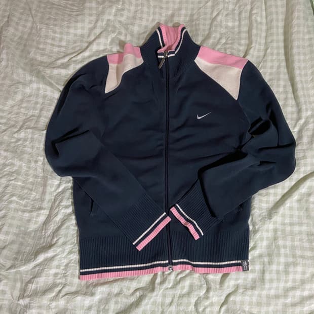 나이키 네이비 니트집업