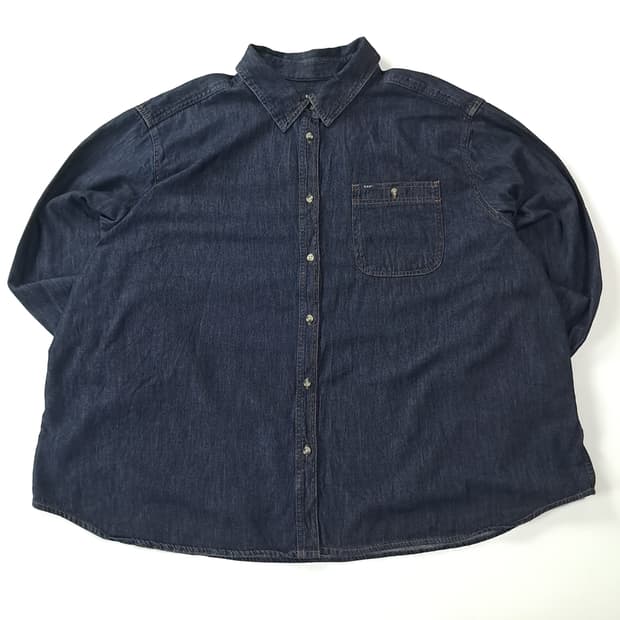 CA422 4XL 리 LEE 빅사이즈 다크 인디고 소프트 데님 셔츠 남