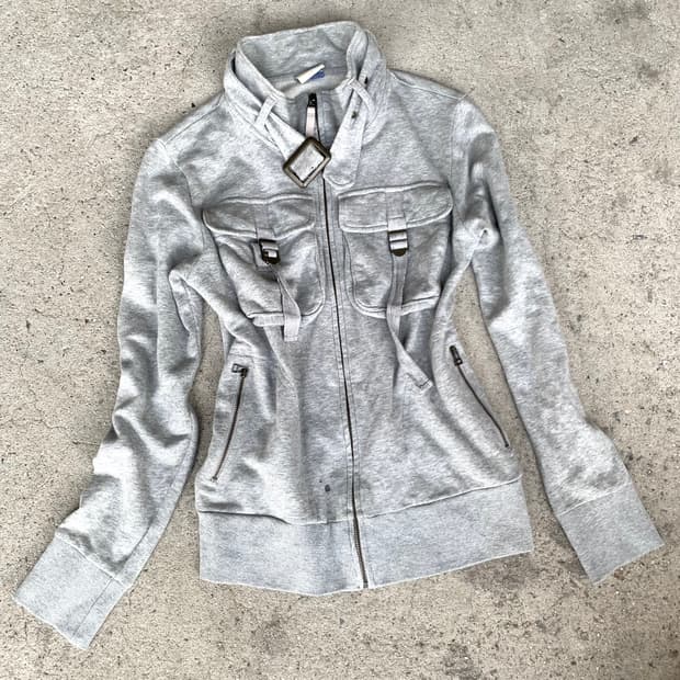 Gray bondage pocket jacket 