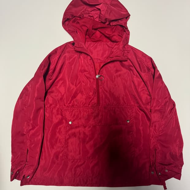 일본빈티지 JPN 레드 바람막이 후드 아노락 L ~ XL