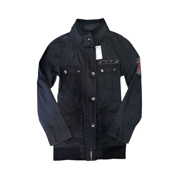 SKY BOMBER 스카이봄버 스터드 패치 자켓 y2k갸루펑크