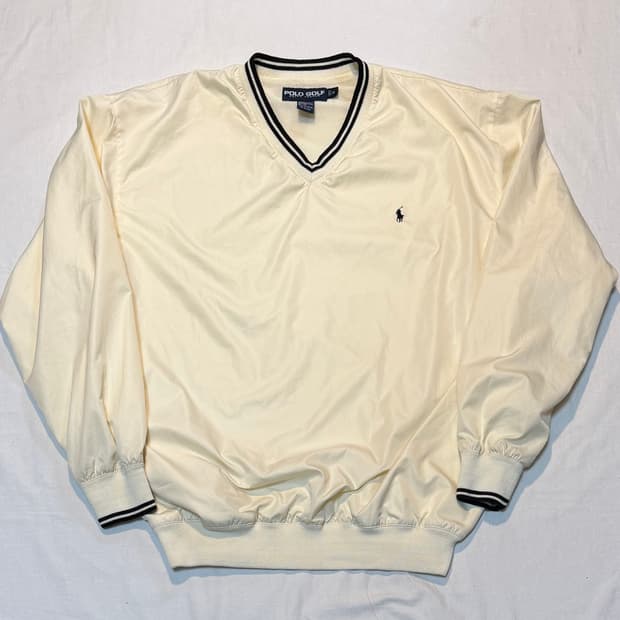 00s 폴로 랄프로렌 웜업 바람막이 아이보리 크림