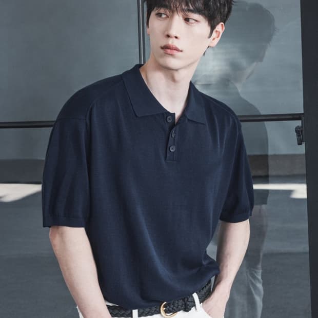드로우핏 쿨링 모달 하프 카라 니트 M