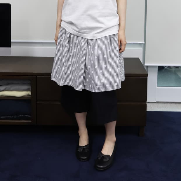 Gomme stripe dot skirt