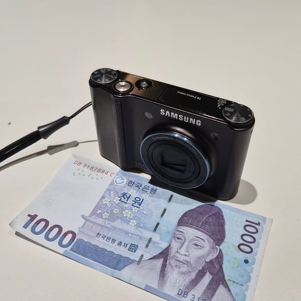 작례O 장동건 디카 삼성 블루 nv24hd 디지털카메라 빈티지