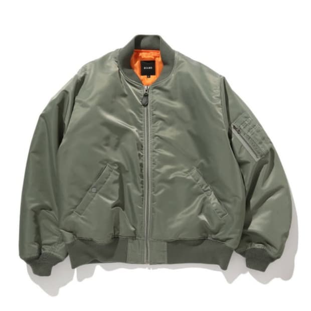 BEAMS 빔즈 MA-1 마원 올리브