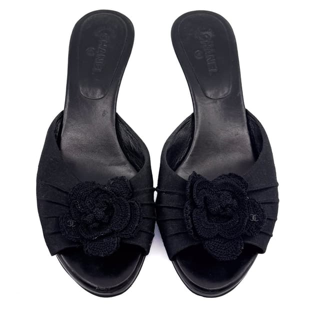 Chanel Camellia Mules