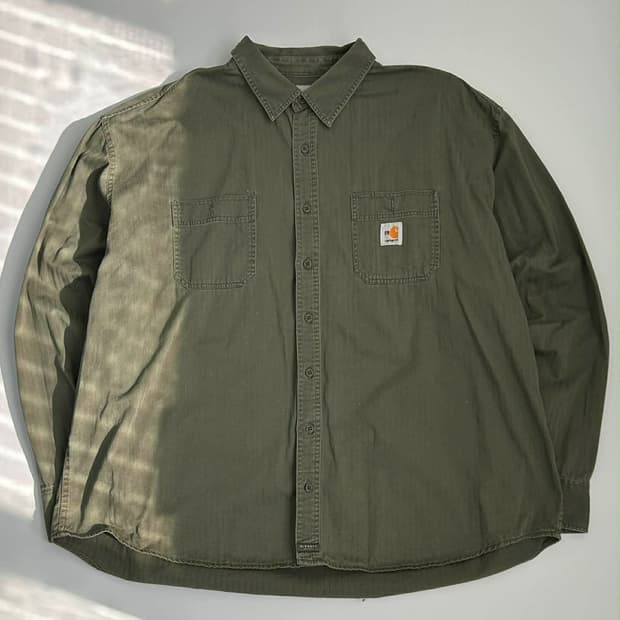 [XL] 칼하트 FR 워크 셔츠 올리브 그린