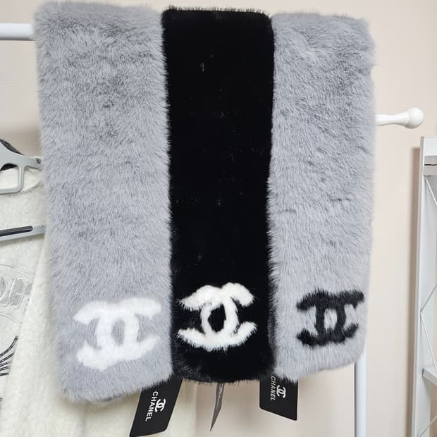 샤넬 밍크 머플러 퍼 머플러