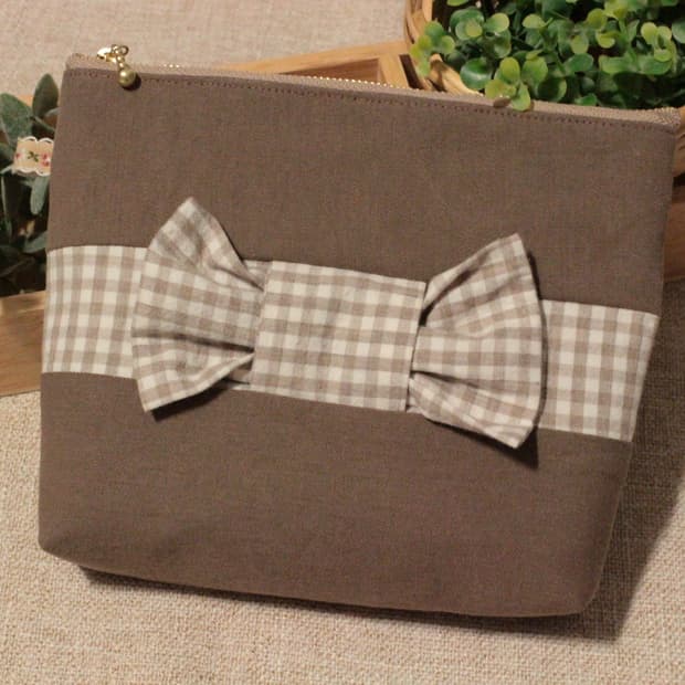 핸드메이드 리본 지퍼 파우치