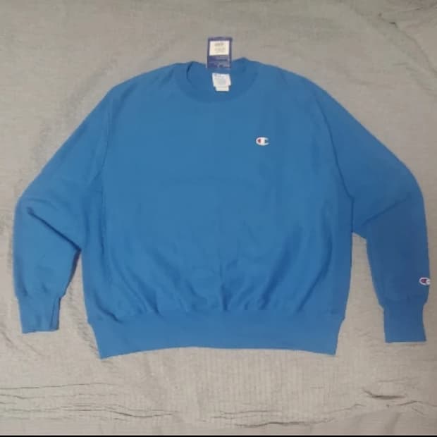 챔피온 리버스위브 블루택 스웨트