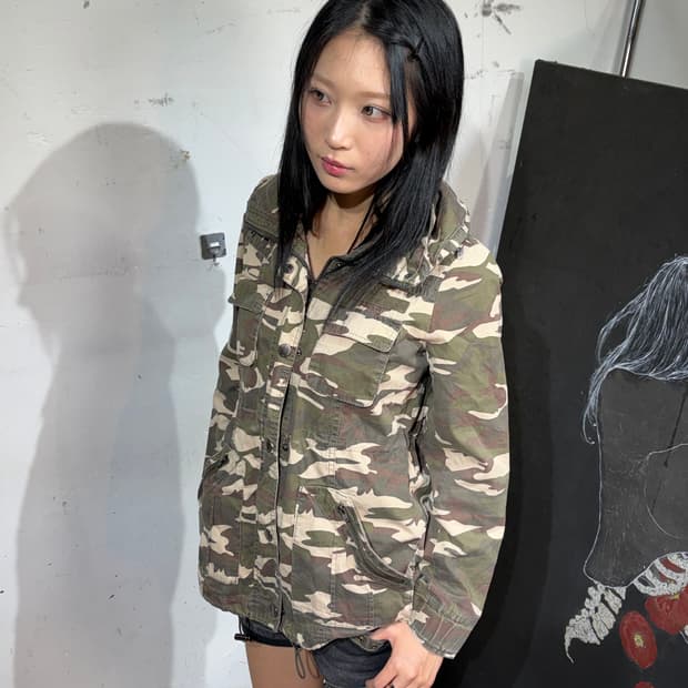 JPN OZOC 오조크 밀리터리 카모 갸루 자켓 야상 36