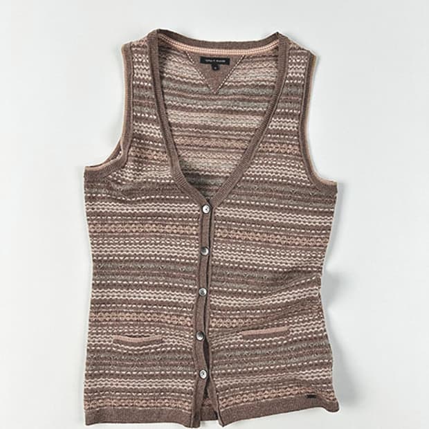 [M] 타미힐피거 버튼 니트 베스트