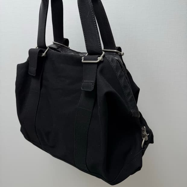 요지 야마모토 Y’s 레더 트림 캔버스 토트백L