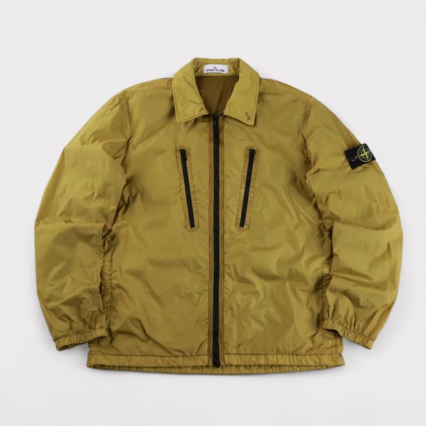[L] 스톤아일랜드 21fw 크링클랩스 옐로우 나일론 오버셔츠 자켓