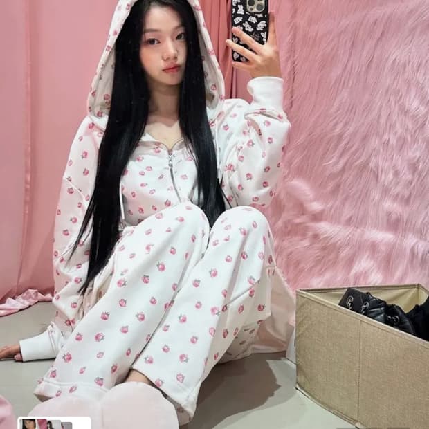 유희 플라워 패턴 후디