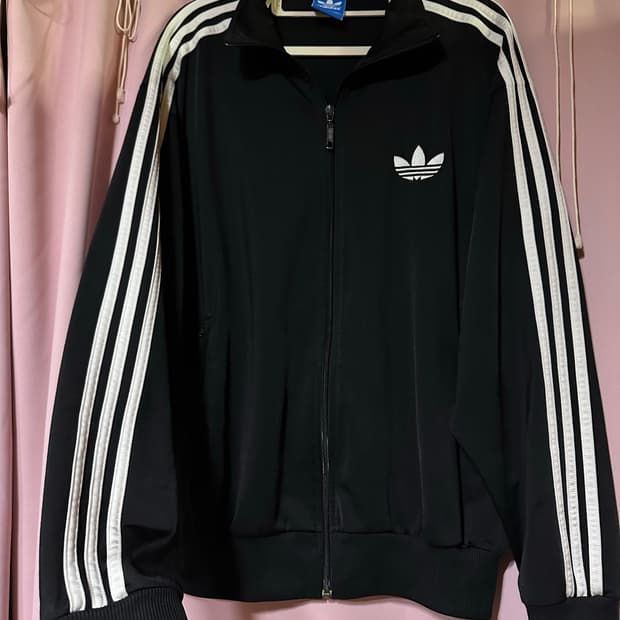 아디다스 져지 아디다스 구파이어버드 블랙 트랙탑 불꽃져지 집업 110