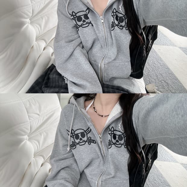 베이프 해적 마일로 후드집업