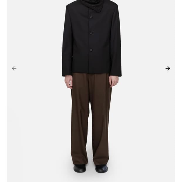 아모멘토 오버사이즈 울 자켓, 블랙 M