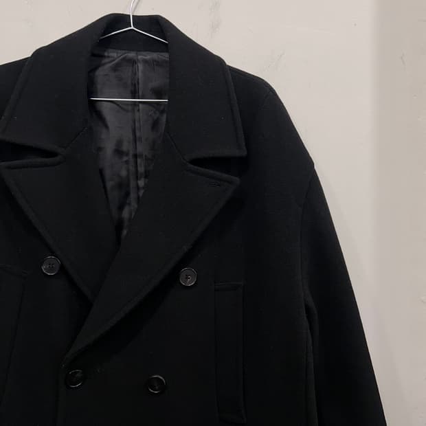 가먼트레이블 캐시미어블랜드 울 더블버튼 롱코트