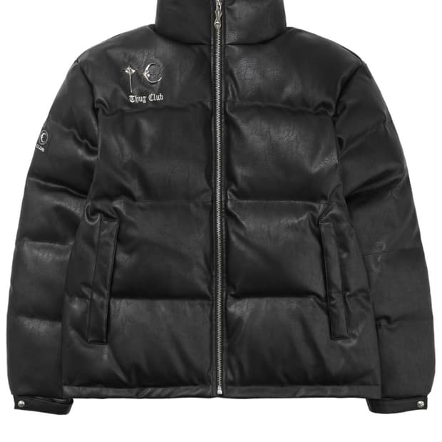 구매) 떠그클럽 레더 퍼퍼자켓 블랙 4사이즈