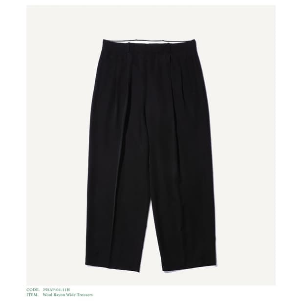아프레쎄 25SS 울 레이온 와이드 팬츠 [4]