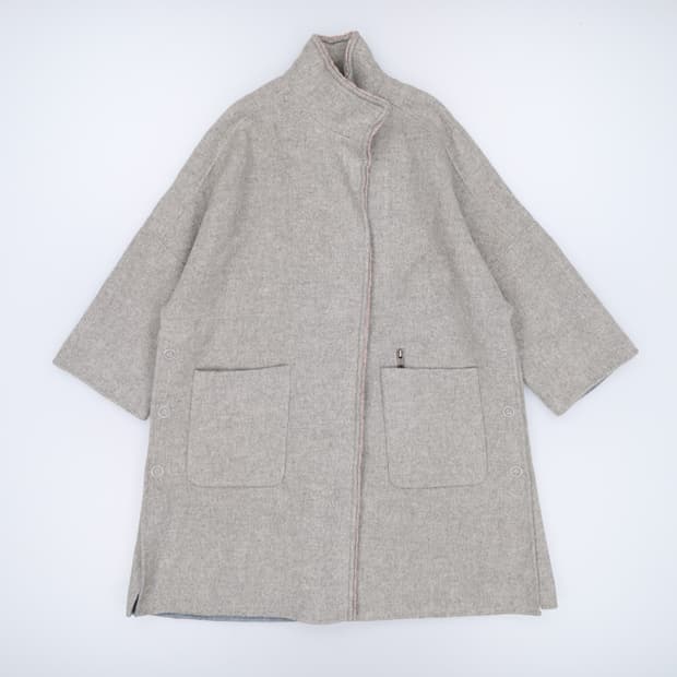 55 보브 여성 울 코트 자켓 0123H1