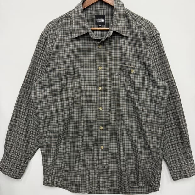 노스페이스 체크남방셔츠