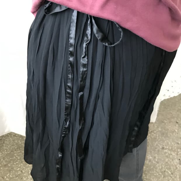 블랙 레이어드 스커트
