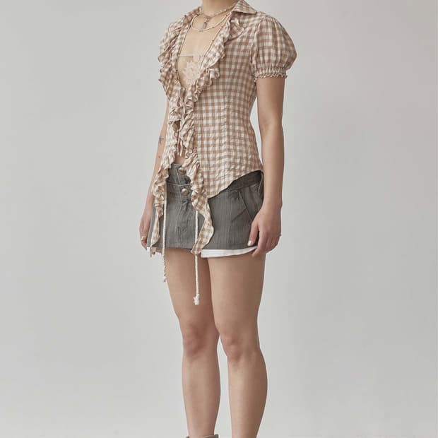 스컬프터 cottage blouse beige