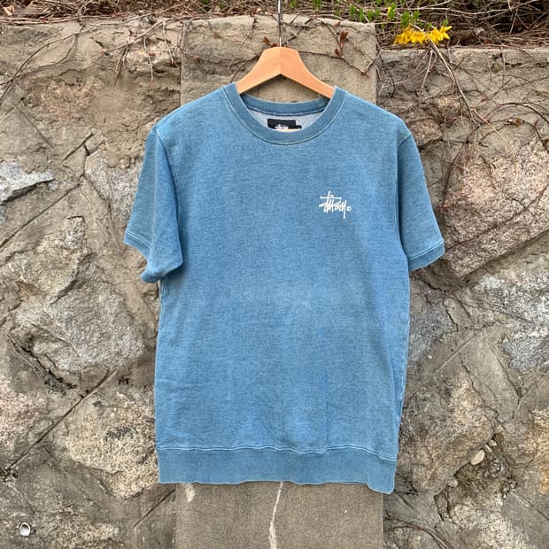 스투시 00’s 데님 반팔 티셔츠