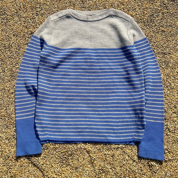 솔리드 옴므 우영미 스트라이프 니트 