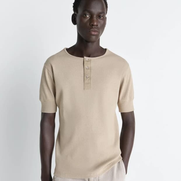 [M,L,XL]르메르 26ss RIB HENLEY 헨리 탑/세이지