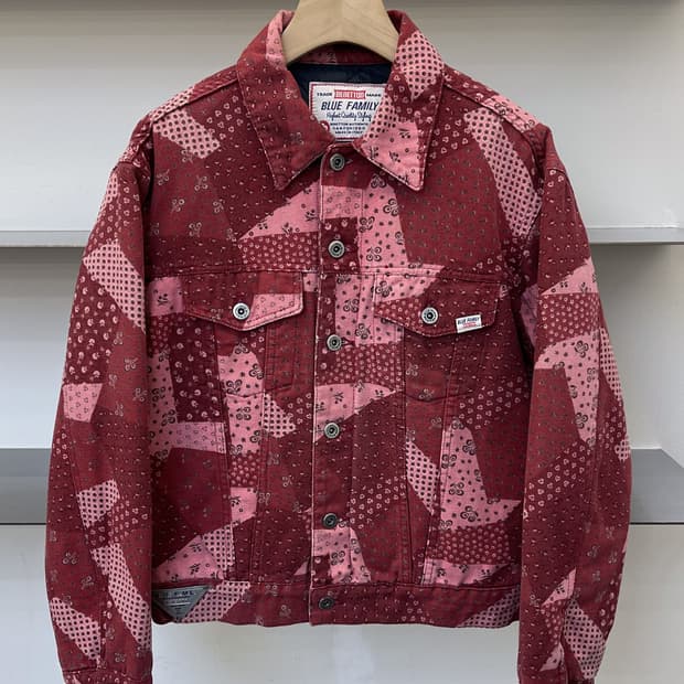 베네통 90s 블루 패밀리 트러커 자켓