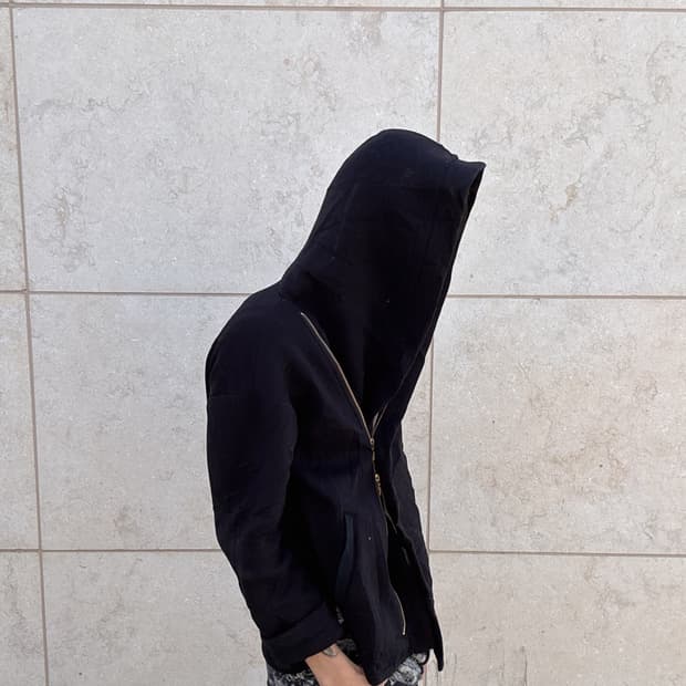 Side Zip Detail Hoodie Zip Up