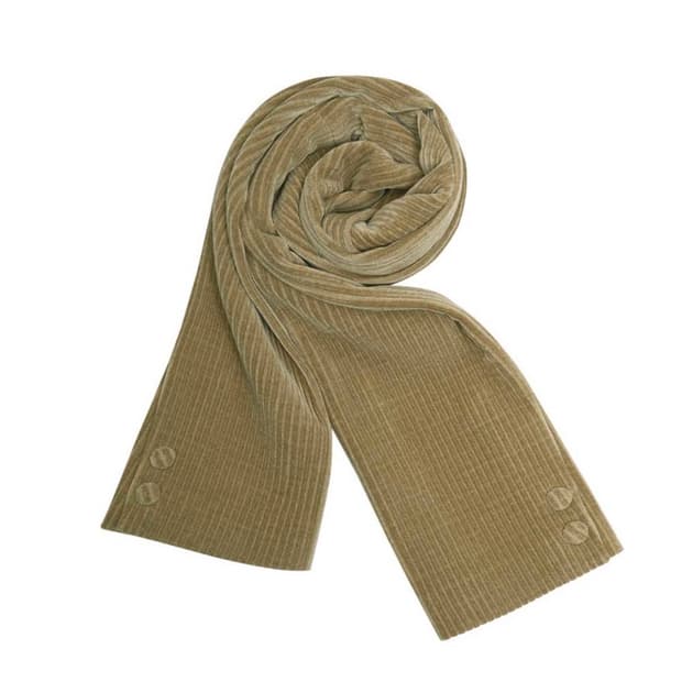 STU 코듀로이 슬리브 머플러 베이지