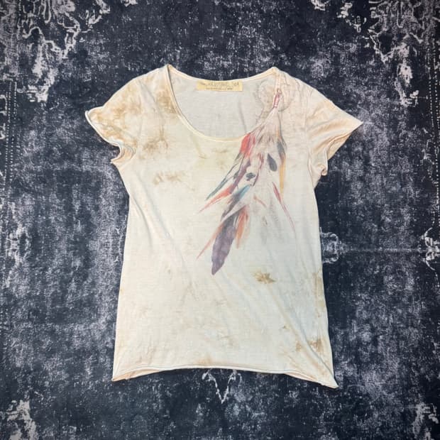 goa 00s Archive Feather Design T-Shirt