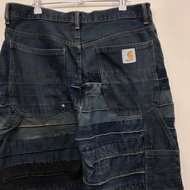 핸드메이드 커스텀 칼하트 벌룬핏 스판 데님팬츠
