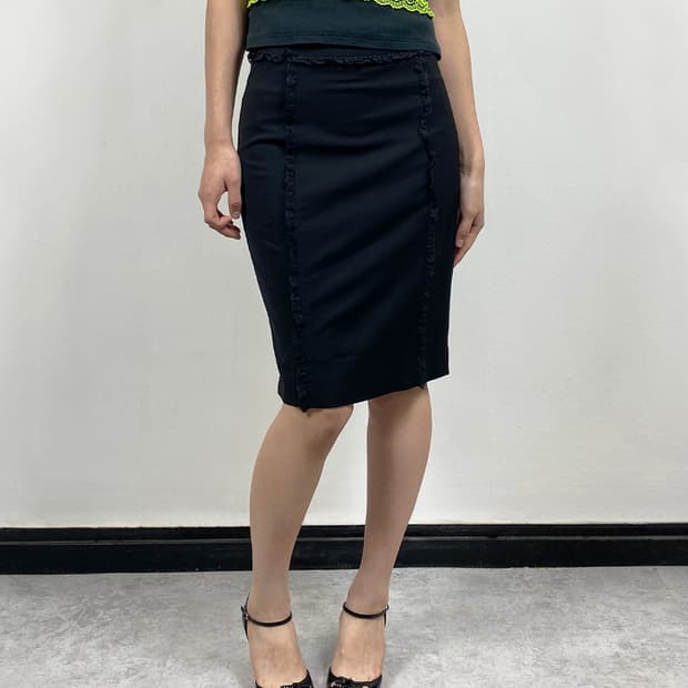 레드 발렌티노 12S/S 프릴 롱스커트