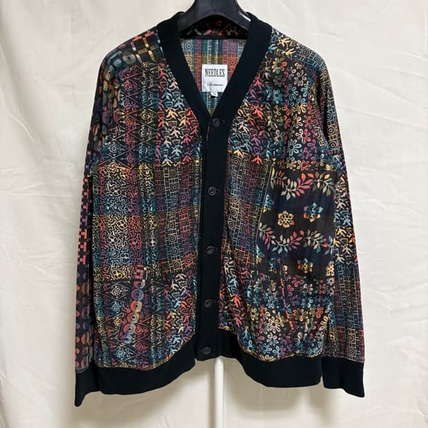 니들스 패치워크 프린트 가디건 / M