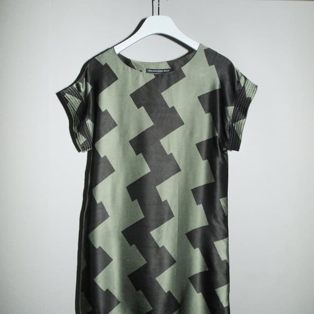 Silk Satin Jacquard Dress